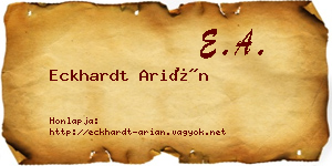 Eckhardt Arián névjegykártya